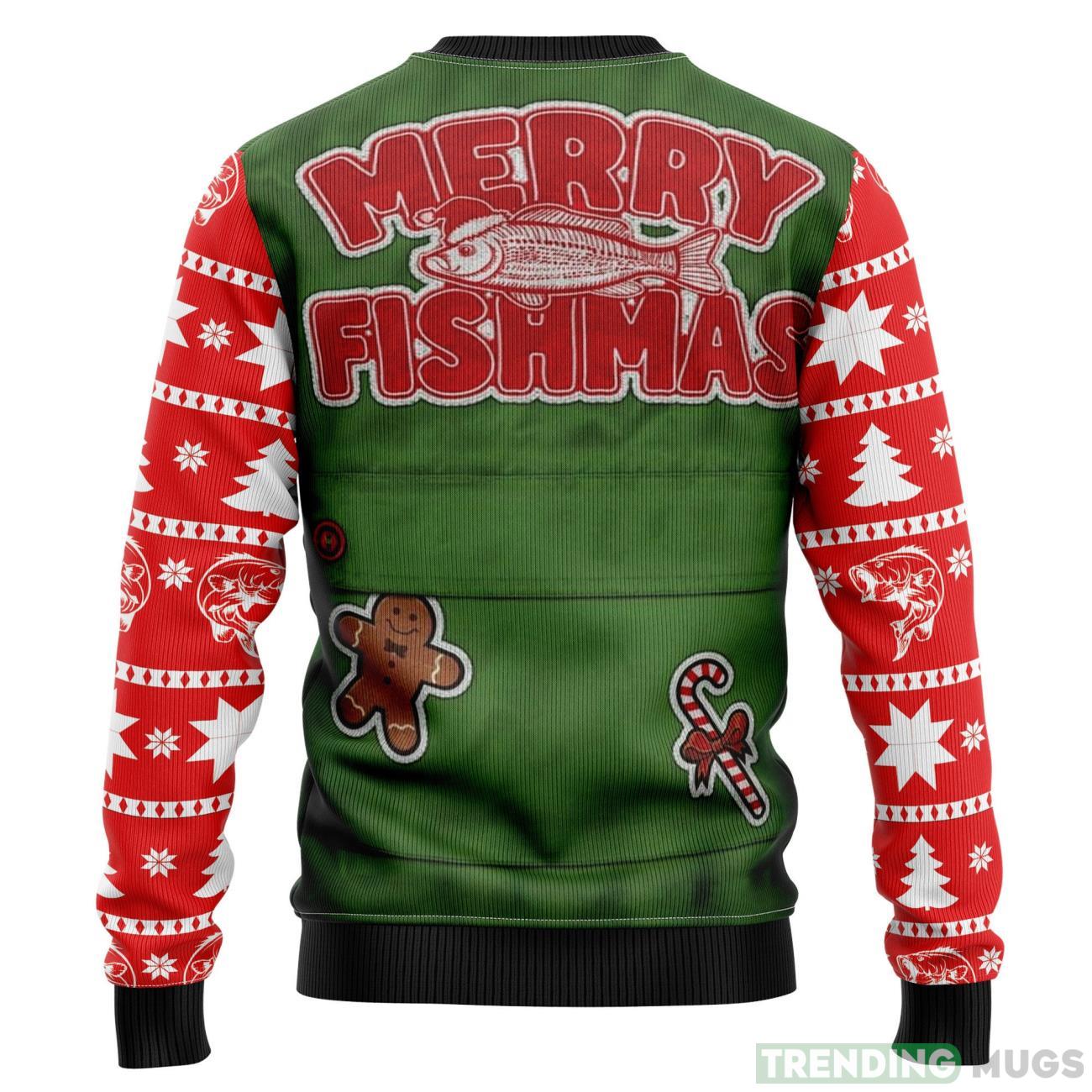 Merry Fishmas Ugly Christmas Sweater For Men & Women 3D Sweater Merry Fishmas Ugly Christmas Sweater For Men & Women 3D Sweater