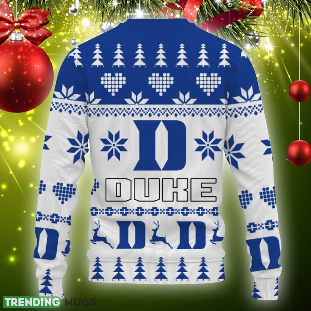 Merry Funny Duke Blue Devils Gifts For Fan Merry Christmas Tree Ugly Christmas Sweater Gift Holidays 3D Sweater Merry Funny Duke Blue Devils Gifts For Fan Merry Christmas Tree Ugly Christmas Sweater Gift Holidays 3D Sweater