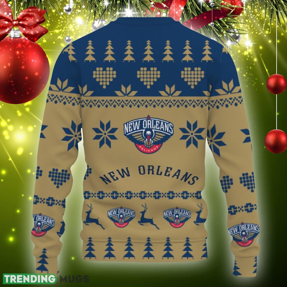 Merry Funny New Orlean Pelicans Gifts For Fan Merry Christmas Tree Knitted Christmas Sweater Gift Holidays 3D Sweater Merry Funny New Orlean Pelicans Gifts For Fan Merry Christmas Tree Knitted Christmas Sweater Gift Holidays 3D Sweater