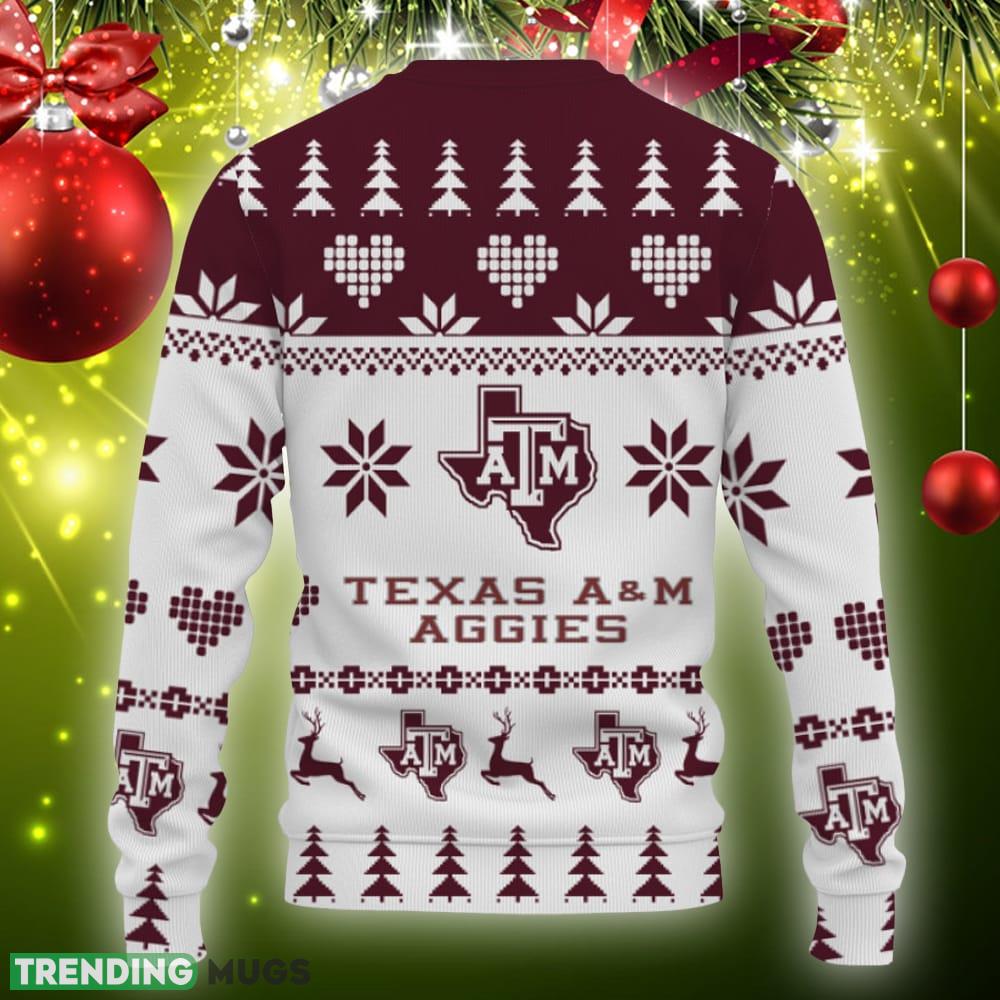 Merry Funny Texas AM Aggies Gifts For Fan Merry Christmas Tree Knitted Christmas Sweater Gift Holidays 3D Sweater Merry Funny Texas AM Aggies Gifts For Fan Merry Christmas Tree Knitted Christmas Sweater Gift Holidays 3D Sweater