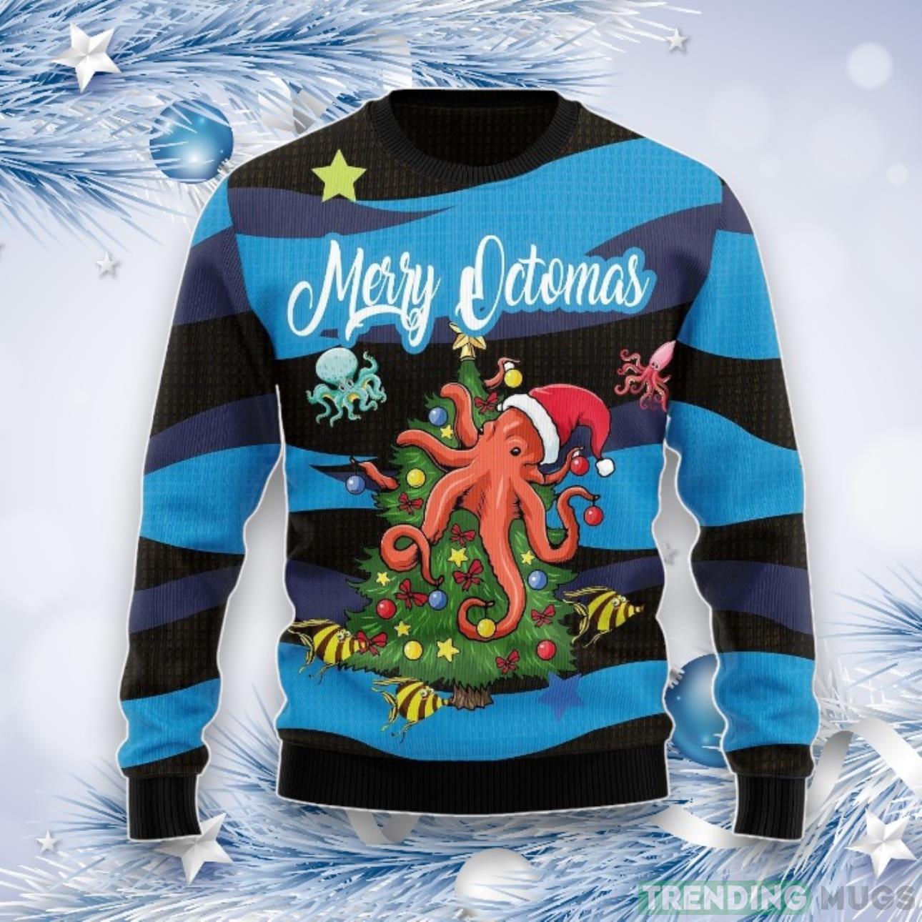 Merry Octomas Ugly Christmas Sweater For Men & Women Product Photo 1 Merry Octomas Ugly Christmas Sweater For Men & Women Product Photo 1