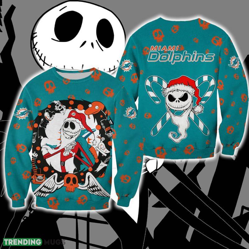 Miami Dolphins Christmas Jack Skellington Merry-making Christmas Ugly Sweater Halloween For Men And Women - Miami Dolphins Christmas Jack Skellington Merry-making Christmas Ugly Sweater Halloween For Men And Women Miami Dolphins Christmas Jack Skellington Merry-making Christmas Ugly Sweater Halloween For Men And Women - Miami Dolphins Christmas Jack Skellington Merry-making Christmas Ugly Sweater Halloween For Men And Women