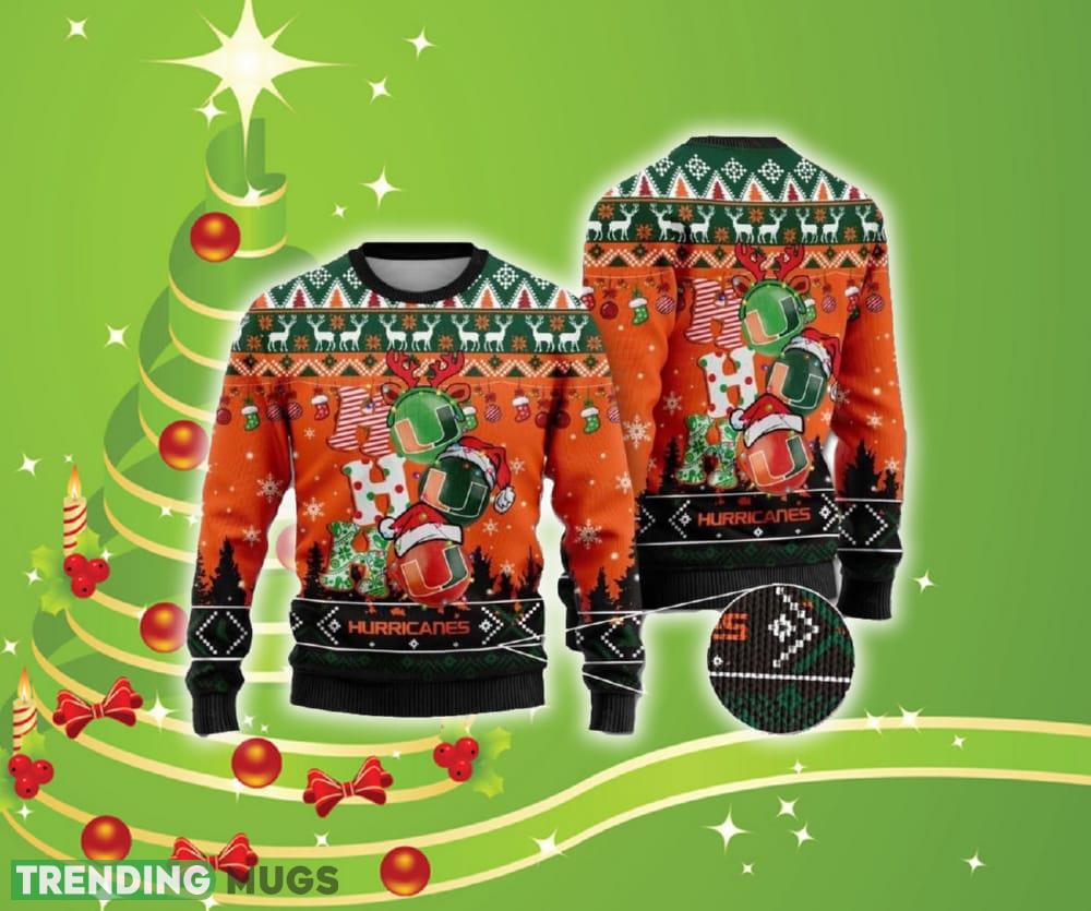 Miami Hurricanes Ho Ho Ho 3D Print Christmas Wool Sweater For Men And Women Gift Christmas - Miami Hurricanes Ho Ho Ho 3D Print Christmas Wool Sweater For Men And Women Gift Christmas Miami Hurricanes Ho Ho Ho 3D Print Christmas Wool Sweater For Men And Women Gift Christmas - Miami Hurricanes Ho Ho Ho 3D Print Christmas Wool Sweater For Men And Women Gift Christmas
