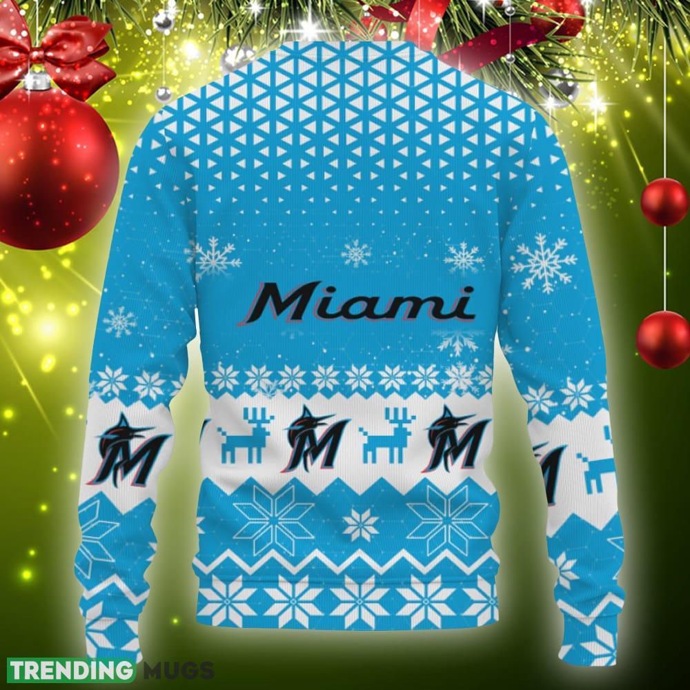 Miami Marlins Sports Football American Knitted Christmas 3D Sweater Gift Holidays 3D Sweater Miami Marlins Sports Football American Knitted Christmas 3D Sweater Gift Holidays 3D Sweater