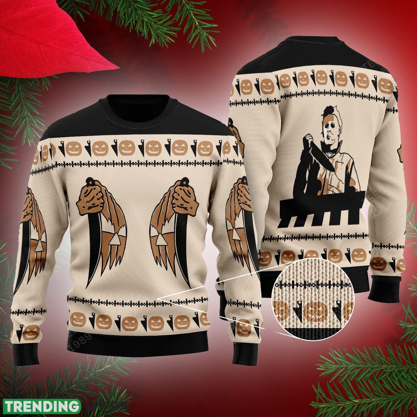 Michael Myers Halloween Knitted Christmas Sweater For Men And Women - Michael Myers Halloween Knitted Christmas Sweater For Men And Women Michael Myers Halloween Knitted Christmas Sweater For Men And Women - Michael Myers Halloween Knitted Christmas Sweater For Men And Women