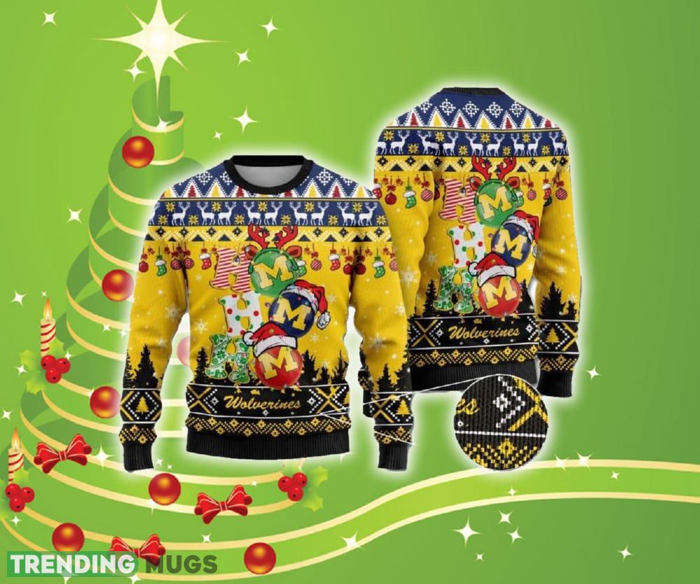 Michigan Wolverines Ho Ho Ho 3D Print Christmas Wool Sweater For Men And Women Gift Christmas - Michigan Wolverines Ho Ho Ho 3D Print Christmas Wool Sweater For Men And Women Gift Christmas Michigan Wolverines Ho Ho Ho 3D Print Christmas Wool Sweater For Men And Women Gift Christmas - Michigan Wolverines Ho Ho Ho 3D Print Christmas Wool Sweater For Men And Women Gift Christmas