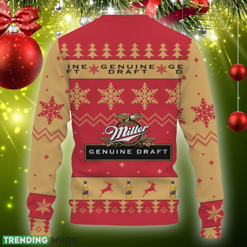 Miller Genuine Draft Beers Merry Christmas Gift Fan Knitted Christmas Sweater Gift Holidays 3D Sweater Miller Genuine Draft Beers Merry Christmas Gift Fan Knitted Christmas Sweater Gift Holidays 3D Sweater
