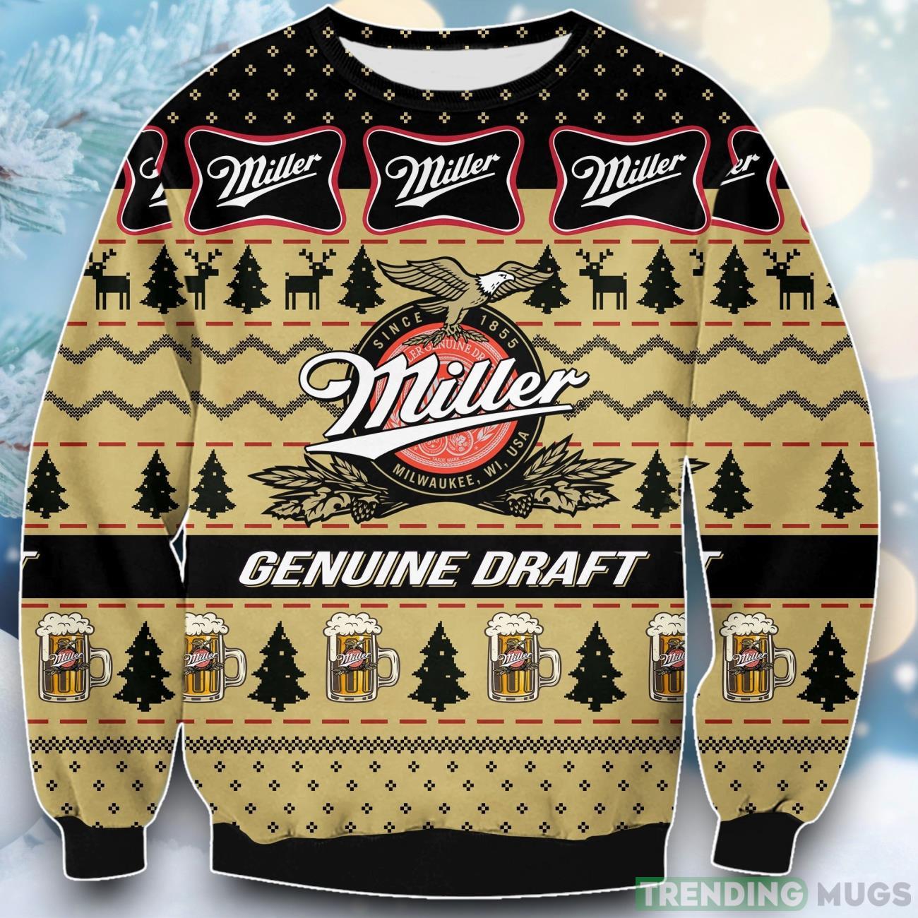 Miller Genuine Draft Print Ugly Christmas Sweater For Men & Women Product Photo 1