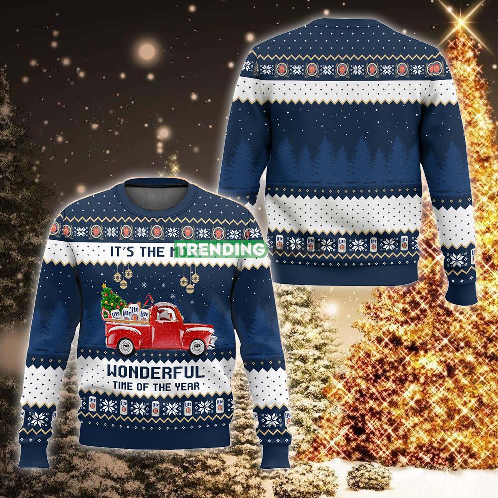 Miller Lite It’s The Most Wonderful Time For A Beer New Style 2023 Ugly Sweater Outfit For Christmas - Miller Lite It’s The Most Wonderful Time For A Beer Ugly Christmas Sweater For Men And Women Photo 1 Miller Lite It’s The Most Wonderful Time For A Beer New Style 2023 Ugly Sweater Outfit For Christmas - Miller Lite It’s The Most Wonderful Time For A Beer Ugly Christmas Sweater For Men And Women Photo 1