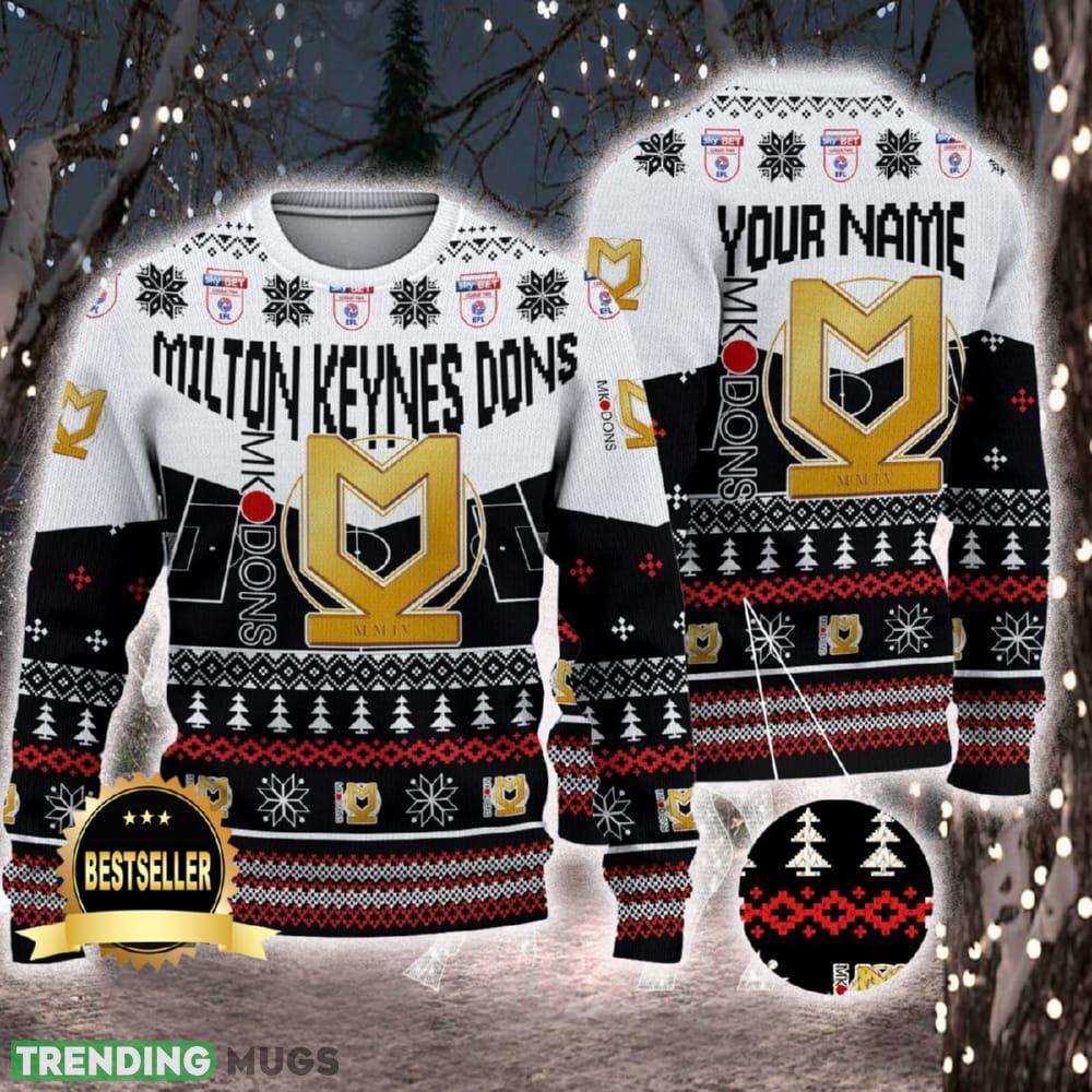 Milton Keynes Dons Ugly Christmas Sweater Logo Custom Name Gift Fans - Milton Keynes Dons Ugly Christmas Sweater Logo Custom Name Gift Fans Milton Keynes Dons Ugly Christmas Sweater Logo Custom Name Gift Fans - Milton Keynes Dons Ugly Christmas Sweater Logo Custom Name Gift Fans