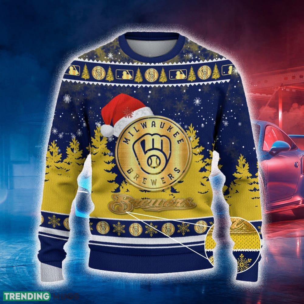 Milwaukee Brewers Ugly Christmas Sweater Tree Santa Hat Car For Fans Gift Familys Holidays - Milwaukee Brewers Ugly Christmas Sweater_2 Milwaukee Brewers Ugly Christmas Sweater Tree Santa Hat Car For Fans Gift Familys Holidays - Milwaukee Brewers Ugly Christmas Sweater_2