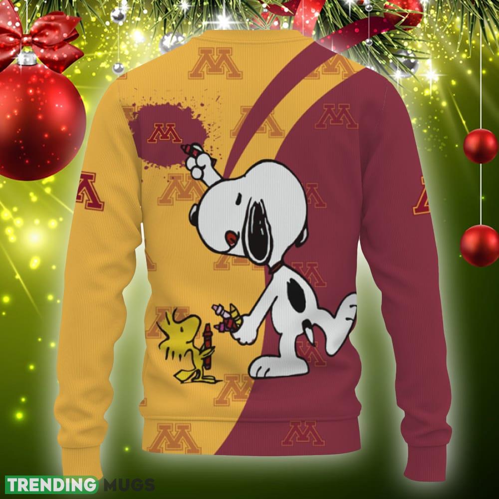 Minnesota Golden Gophers Snoopy Cute Heart American Sports Team Ugly Christmas Sweater AOP 3D Sweater Minnesota Golden Gophers Snoopy Cute Heart American Sports Team Ugly Christmas Sweater AOP 3D Sweater