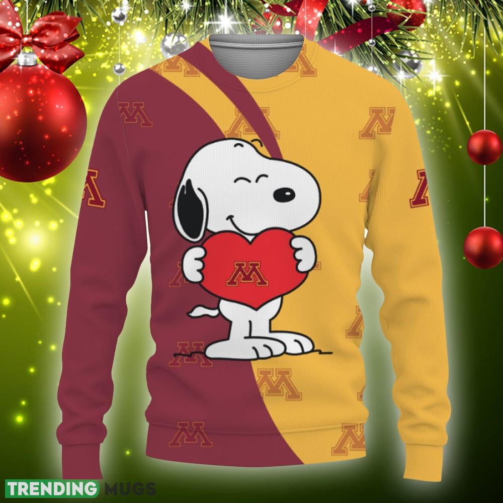 Minnesota Golden Gophers Snoopy Cute Heart American Sports Team Ugly Christmas Sweater AOP - Minnesota Golden Gophers Snoopy Cute Heart American Sports Team Sweatshirt-3D Sweatshirt_3 Minnesota Golden Gophers Snoopy Cute Heart American Sports Team Ugly Christmas Sweater AOP - Minnesota Golden Gophers Snoopy Cute Heart American Sports Team Sweatshirt-3D Sweatshirt_3