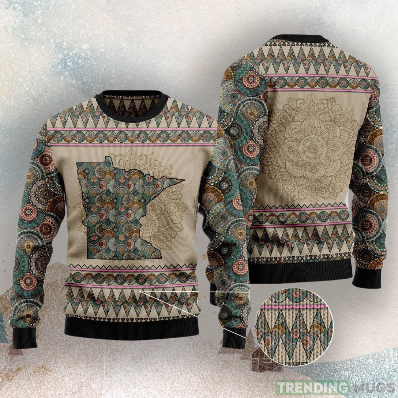 Minnesota Mandala Ugly Christmas Sweater 3D Sweater Minnesota Mandala Ugly Christmas Sweater 3D Sweater