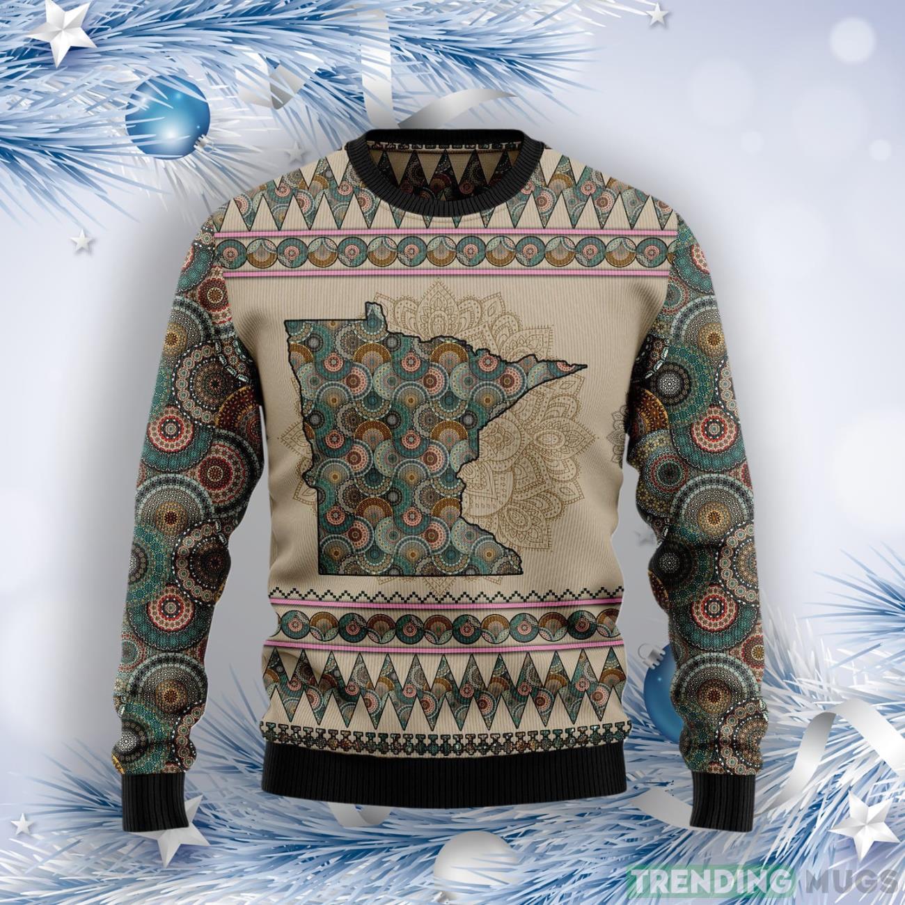 Minnesota Mandala Ugly Christmas Sweater Product Photo 1 Minnesota Mandala Ugly Christmas Sweater Product Photo 1