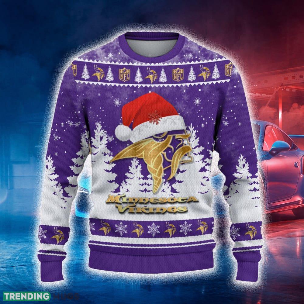 Minnesota Vikings Ugly Christmas Sweater Tree Santa Hat Car For Fans Gift Familys Holidays - Minnesota Vikings Ugly Christmas Sweater_2 Minnesota Vikings Ugly Christmas Sweater Tree Santa Hat Car For Fans Gift Familys Holidays - Minnesota Vikings Ugly Christmas Sweater_2