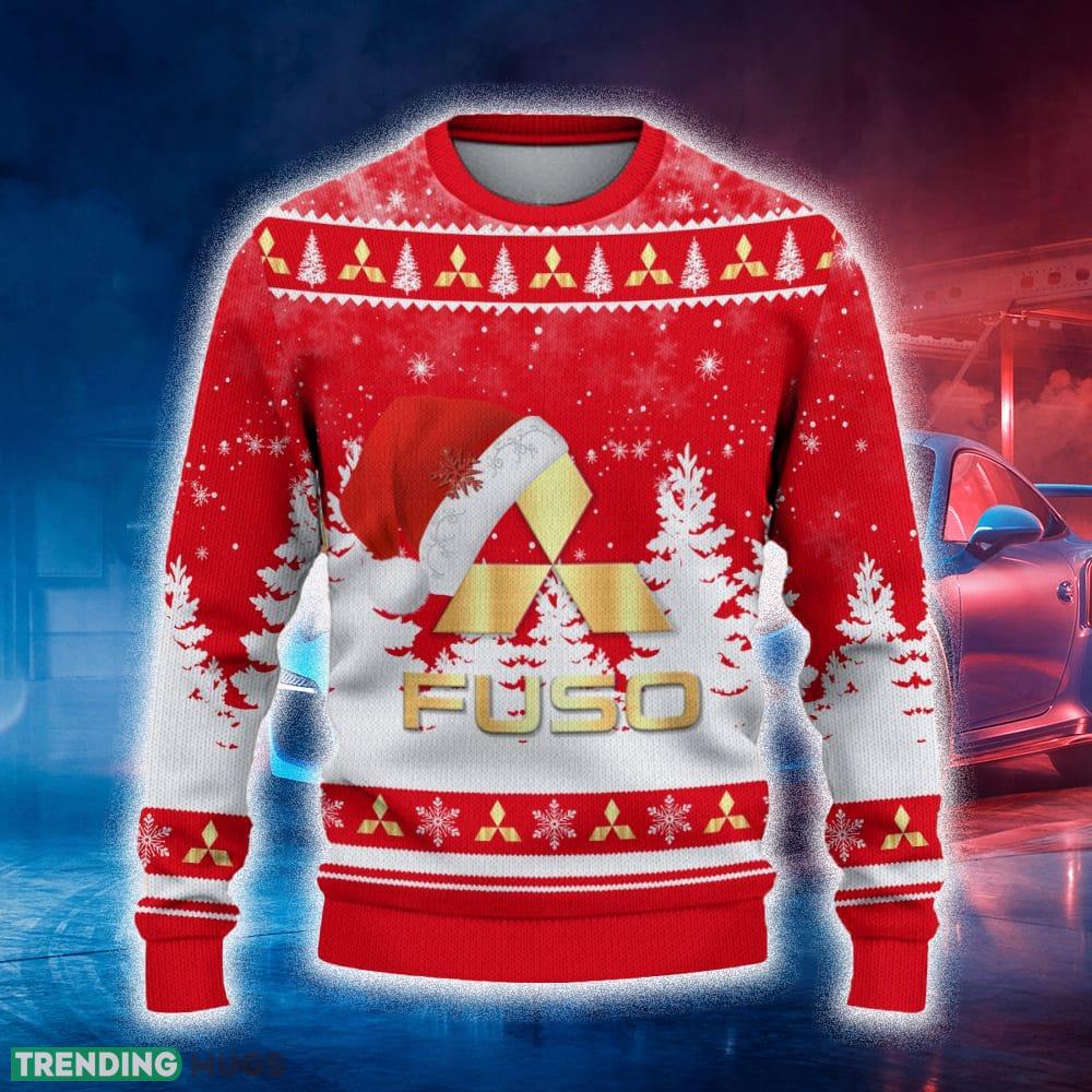 Mitsubishi Fuso Ugly Christmas Sweater Tree Santa Hat Car For Fans Gift Familys Holidays - Mitsubishi Fuso Ugly Christmas Sweater_2 Mitsubishi Fuso Ugly Christmas Sweater Tree Santa Hat Car For Fans Gift Familys Holidays - Mitsubishi Fuso Ugly Christmas Sweater_2
