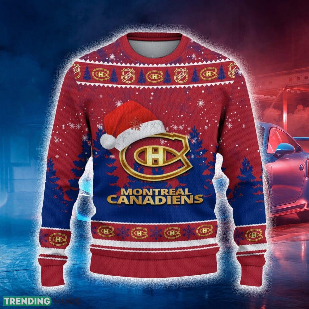 Montreal Canadiens Ugly Christmas Sweater Tree Santa Hat Car For Fans Gift Familys Holidays - Montreal Canadiens Ugly Christmas Sweater_2 Montreal Canadiens Ugly Christmas Sweater Tree Santa Hat Car For Fans Gift Familys Holidays - Montreal Canadiens Ugly Christmas Sweater_2