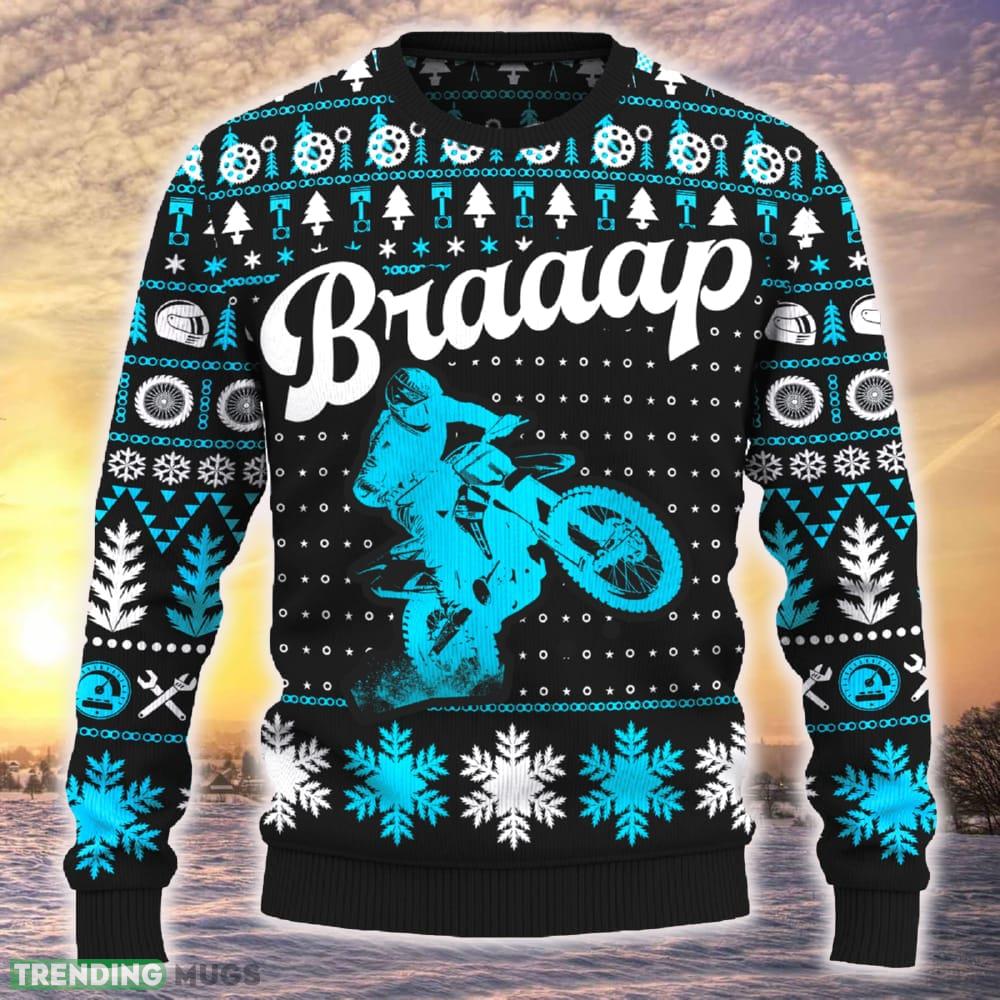 Motorcross Braaap FS 450 Christmas Tree 3D Sweater Ideas Gift For Men And Women - Braaap FS 450 Ugly Christmas Sweater_ 1