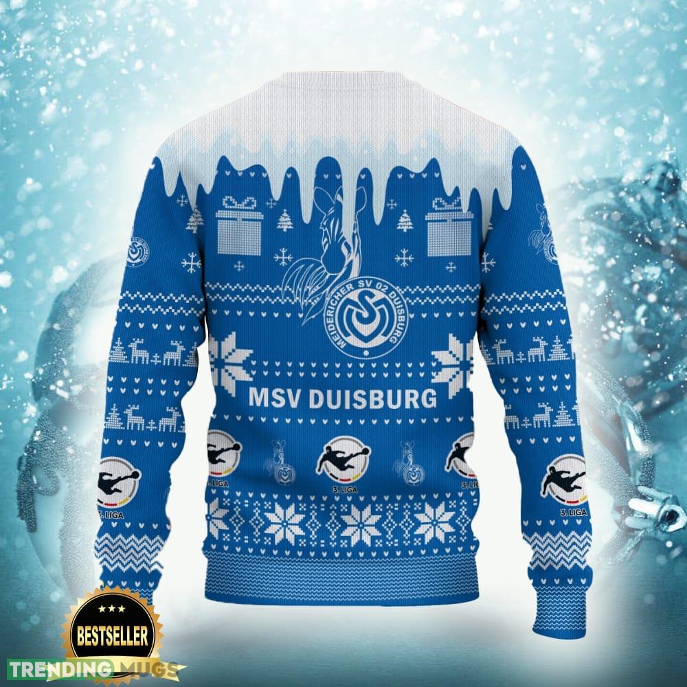 MSV Duisburg Logo Ugly Christmas Sweater New Gift For Men And Women Custom Name 3D Sweater MSV Duisburg Logo Ugly Christmas Sweater New Gift For Men And Women Custom Name 3D Sweater