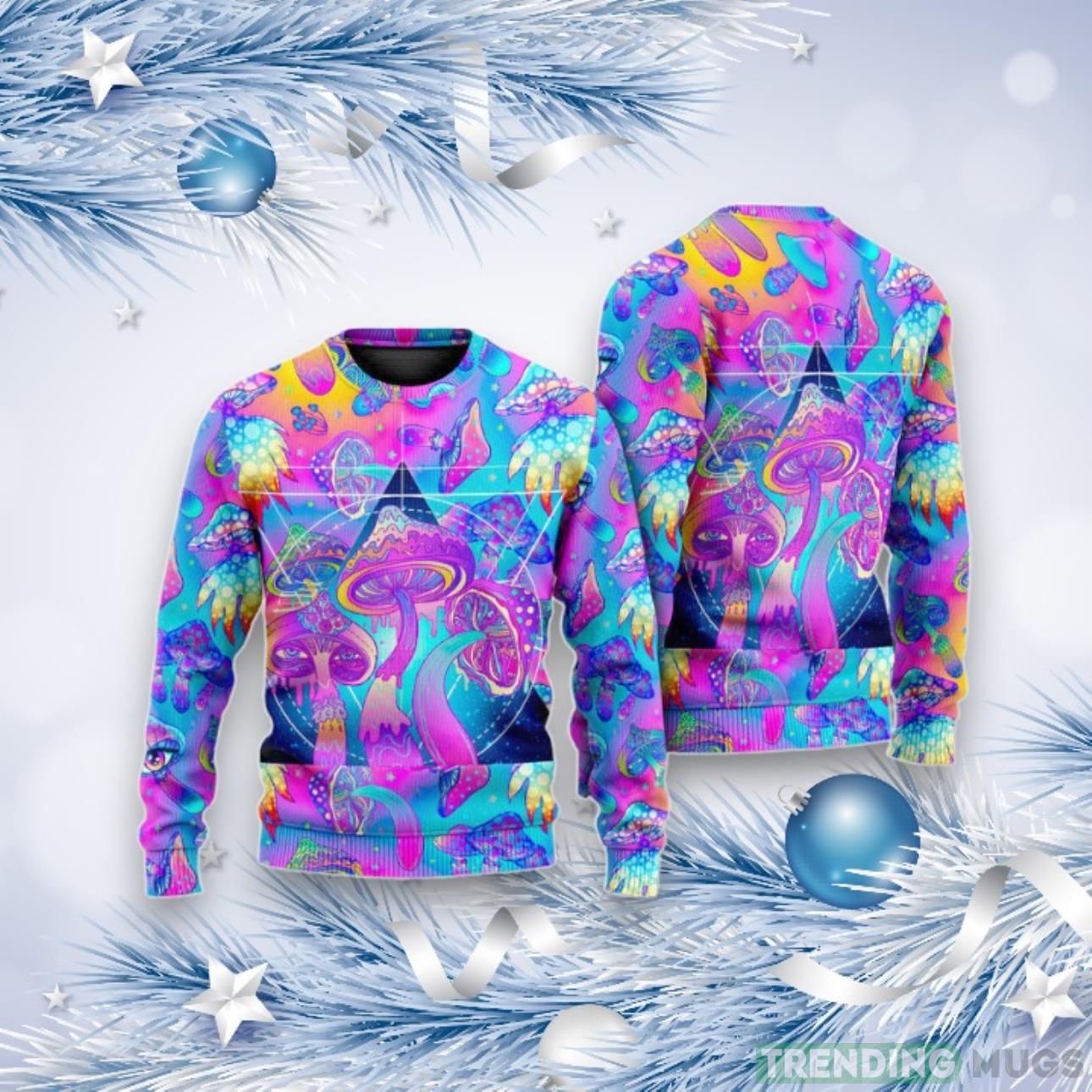 Mushroom Psychedelic Tapestry Mushroom Trippy Hippie Magical Eye Ugly Christmas Sweater For Men & Women Product Photo 1 Mushroom Psychedelic Tapestry Mushroom Trippy Hippie Magical Eye Ugly Christmas Sweater For Men & Women Product Photo 1