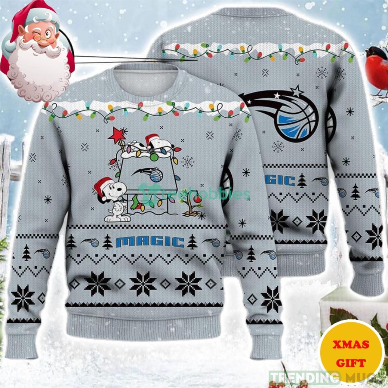 NBA Orlando Magic Silver Snoopy Christmas AOP Sweater Product Photo 1 NBA Orlando Magic Silver Snoopy Christmas AOP Sweater Product Photo 1