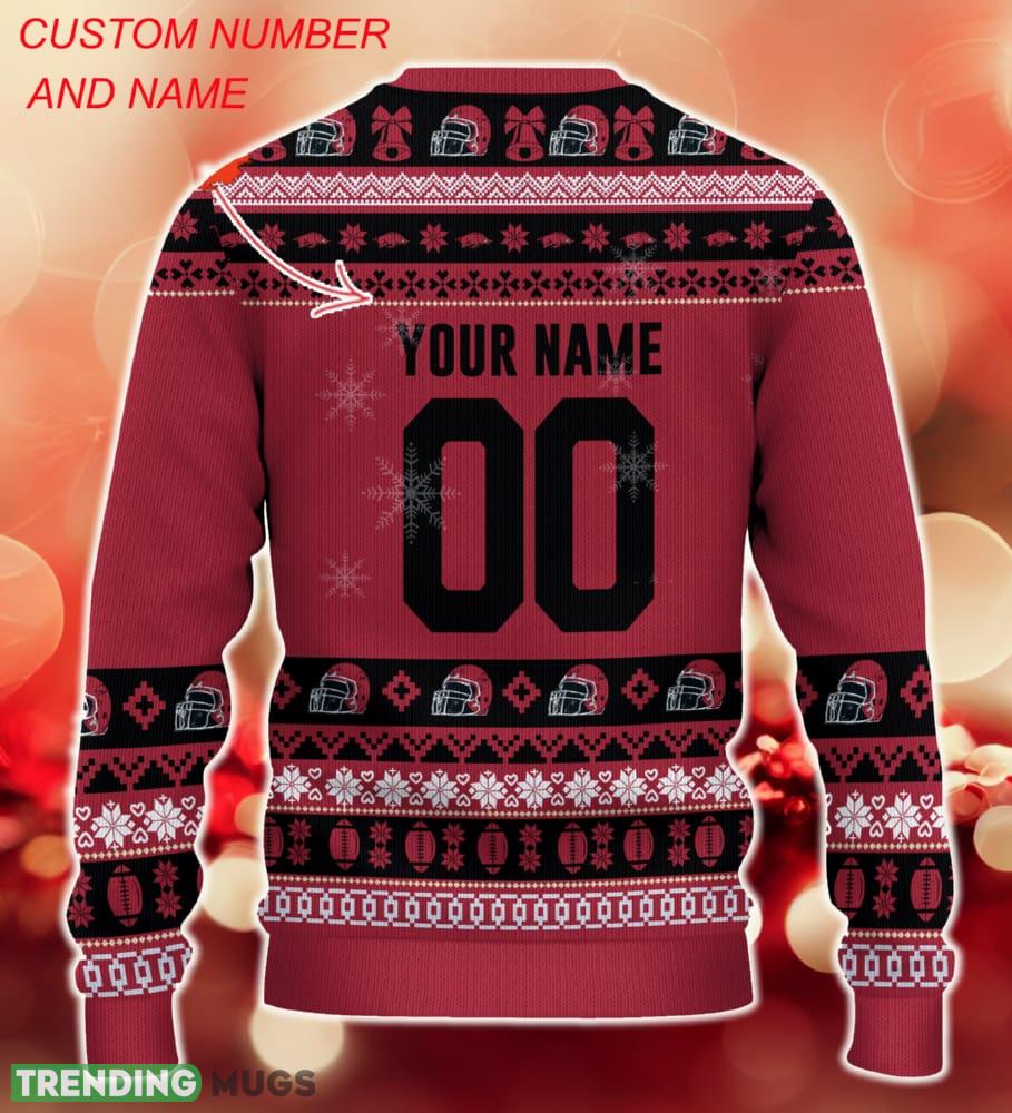 NCAA Arkansas Razorbacks Christmas Ugly Sweater Custom Number And Name Gift For Fans Holidays 3D Sweater NCAA Arkansas Razorbacks Christmas Ugly Sweater Custom Number And Name Gift For Fans Holidays 3D Sweater