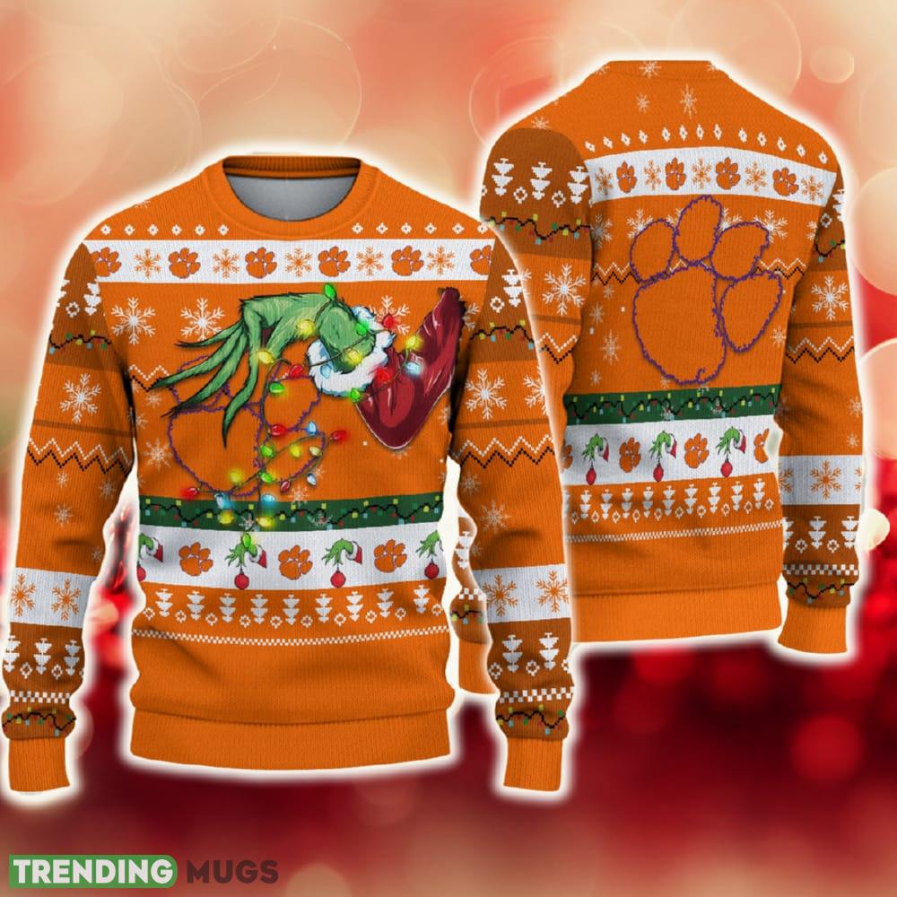 NCAA Clemson Tigers Grinch Christmas Ugly Sweater Funny Gift For Men And Women Fans - NCAA Clemson Tigers Grinch Christmas Ugly Sweater Funny Gift For Men And Women Fans NCAA Clemson Tigers Grinch Christmas Ugly Sweater Funny Gift For Men And Women Fans - NCAA Clemson Tigers Grinch Christmas Ugly Sweater Funny Gift For Men And Women Fans