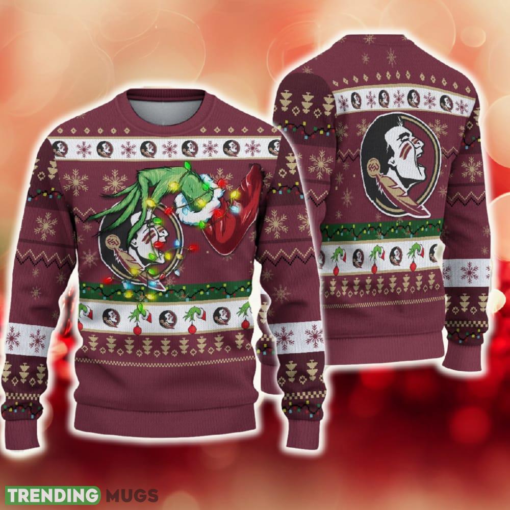 NCAA Florida State Seminoles Grinch Christmas Ugly Sweater Funny Gift For Men And Women Fans - NCAA Florida State Seminoles Grinch Christmas Ugly Sweater Funny Gift For Men And Women Fans NCAA Florida State Seminoles Grinch Christmas Ugly Sweater Funny Gift For Men And Women Fans - NCAA Florida State Seminoles Grinch Christmas Ugly Sweater Funny Gift For Men And Women Fans