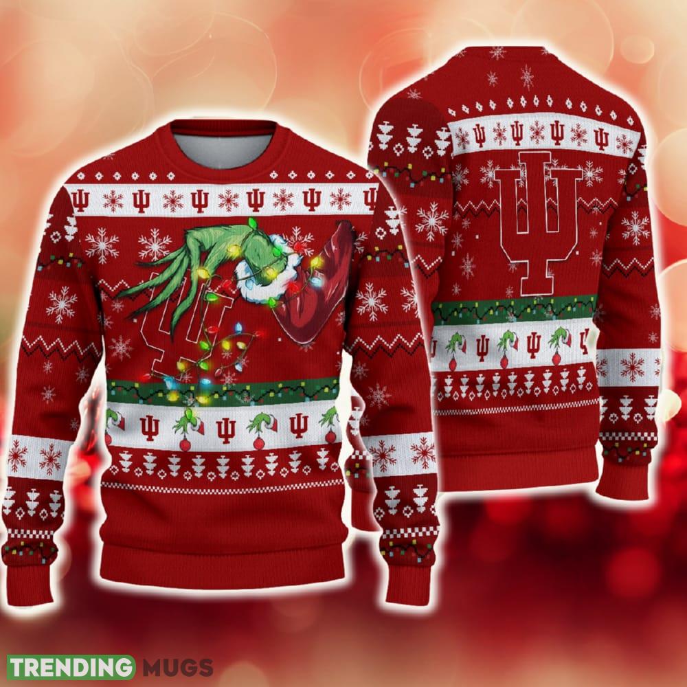 NCAA Indiana Hoosiers Grinch Christmas Ugly Sweater Funny Gift For Men And Women Fans - NCAA Indiana Hoosiers Grinch Christmas Ugly Sweater Funny Gift For Men And Women Fans NCAA Indiana Hoosiers Grinch Christmas Ugly Sweater Funny Gift For Men And Women Fans - NCAA Indiana Hoosiers Grinch Christmas Ugly Sweater Funny Gift For Men And Women Fans