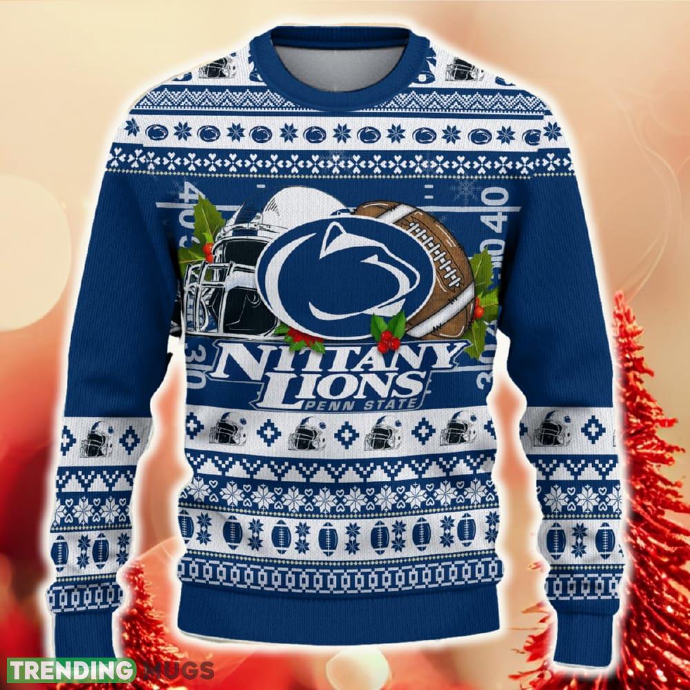 NCAA Penn State Nittany Lions Christmas Ugly Sweater Custom Number And Name Gift For Fans Holidays - NCAA Penn State Nittany Lions Christmas Ugly Sweater_2 NCAA Penn State Nittany Lions Christmas Ugly Sweater Custom Number And Name Gift For Fans Holidays - NCAA Penn State Nittany Lions Christmas Ugly Sweater_2
