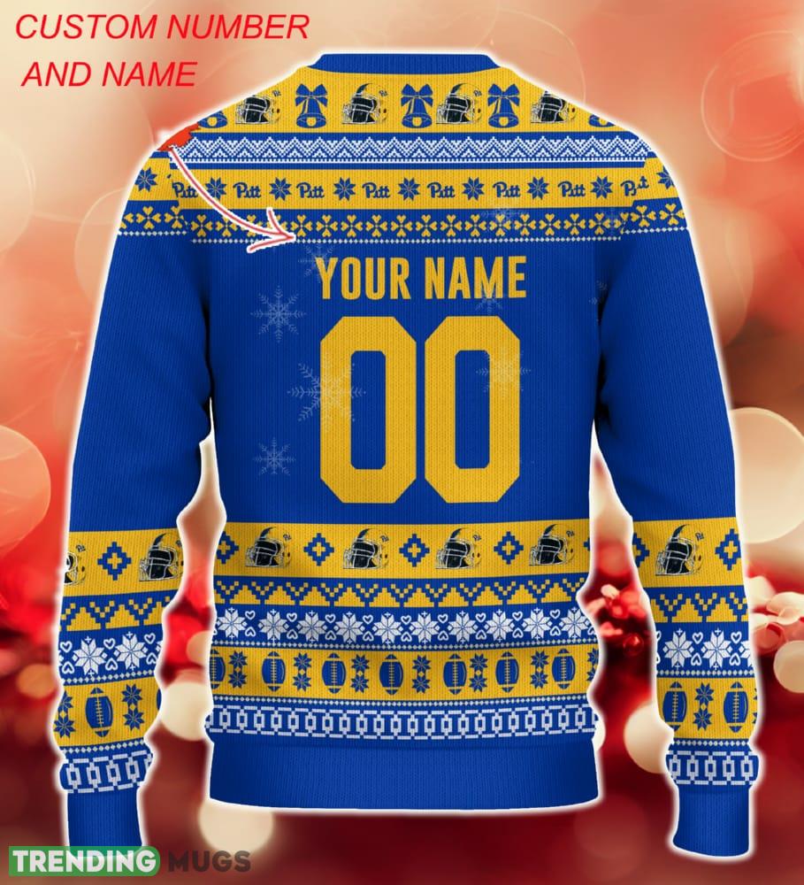 NCAA Pittsburgh Panthers Christmas Ugly Sweater Custom Number And Name Gift For Fans Holidays 3D Sweater NCAA Pittsburgh Panthers Christmas Ugly Sweater Custom Number And Name Gift For Fans Holidays 3D Sweater