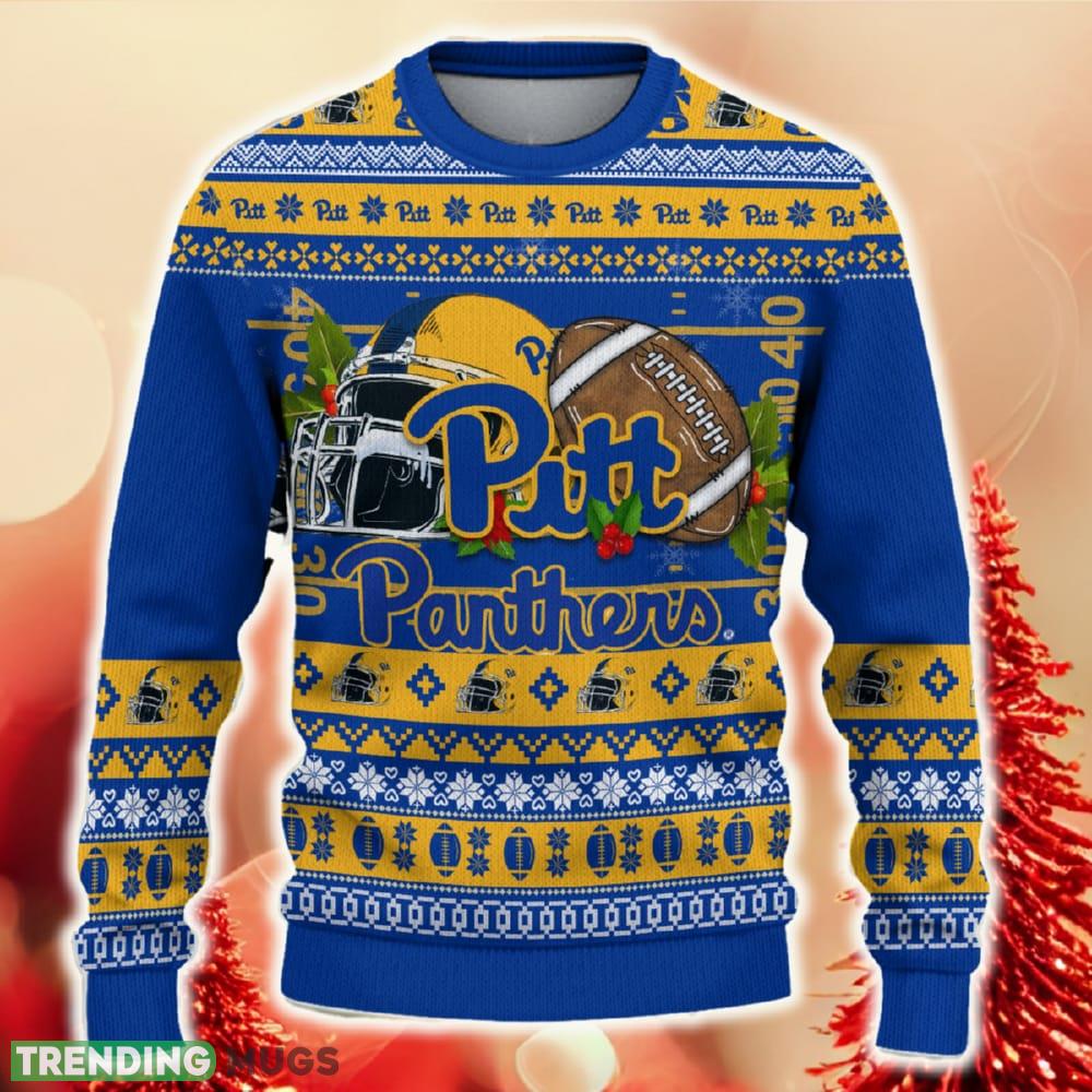 NCAA Pittsburgh Panthers Christmas Ugly Sweater Custom Number And Name Gift For Fans Holidays - NCAA Pittsburgh Panthers Christmas Ugly Sweater_2 NCAA Pittsburgh Panthers Christmas Ugly Sweater Custom Number And Name Gift For Fans Holidays - NCAA Pittsburgh Panthers Christmas Ugly Sweater_2