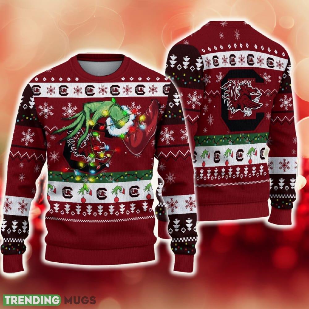 NCAA South Carolina Gamecocks Grinch Christmas Ugly Sweater Funny Gift For Men And Women Fans - NCAA South Carolina Gamecocks Grinch Christmas Ugly Sweater Funny Gift For Men And Women Fans NCAA South Carolina Gamecocks Grinch Christmas Ugly Sweater Funny Gift For Men And Women Fans - NCAA South Carolina Gamecocks Grinch Christmas Ugly Sweater Funny Gift For Men And Women Fans