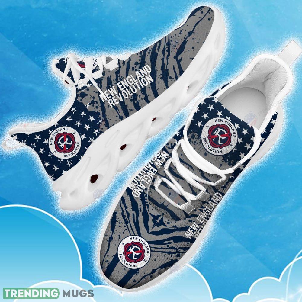 New England Revolution Navy New Chunky Shoes Camo Logo Printed For Men And Women Gift Fans Max Soul Sneakers - New England Revolution Clunky Sneakers Photo 12 New England Revolution Navy New Chunky Shoes Camo Logo Printed For Men And Women Gift Fans Max Soul Sneakers - New England Revolution Clunky Sneakers Photo 12