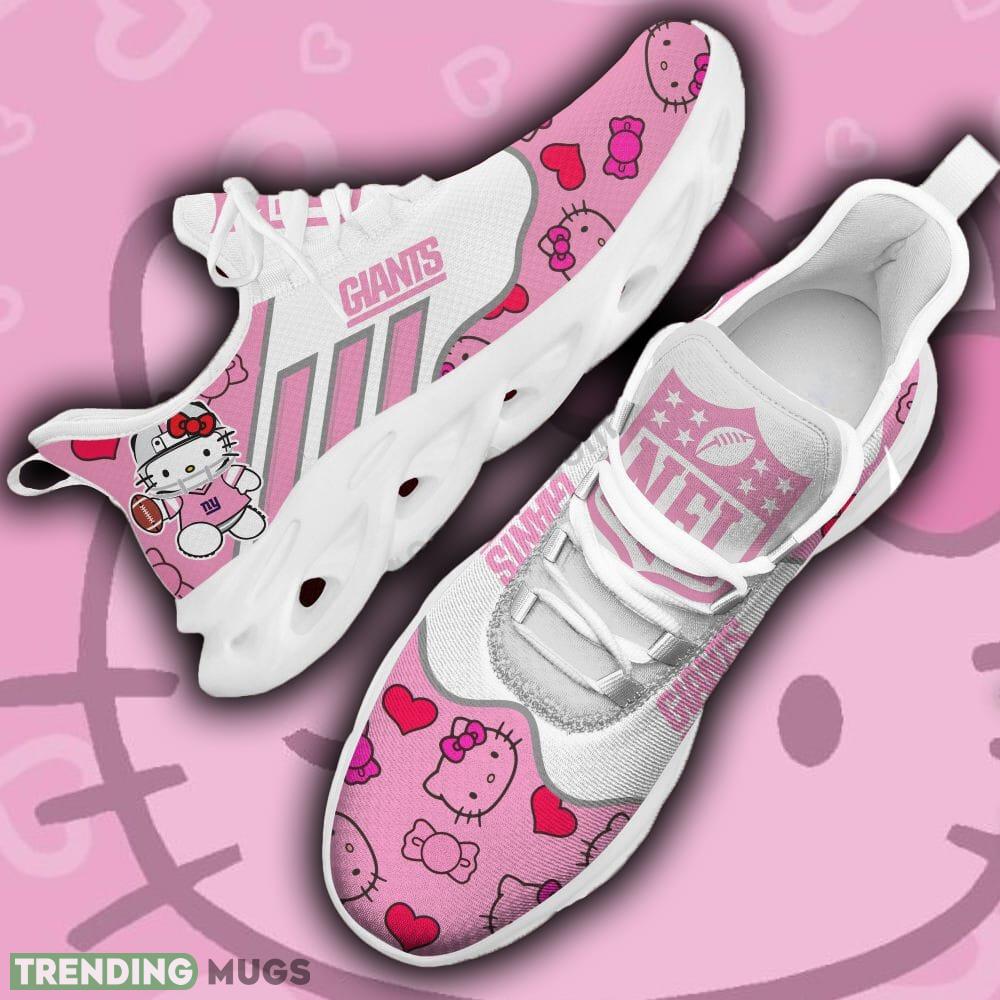 New York Giants NFL Hello Kitty Pink Lovely Max Soul Shoes Gift For Family Running Sneakers - New York GiantsMax Soul Shoes_1 New York Giants NFL Hello Kitty Pink Lovely Max Soul Shoes Gift For Family Running Sneakers - New York GiantsMax Soul Shoes_1
