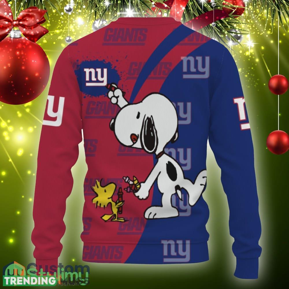 New York Giants Snoopy Cute Heart American Sports Team Knitted Christmas 3D Sweater Gift Holidays 3D Sweater New York Giants Snoopy Cute Heart American Sports Team Knitted Christmas 3D Sweater Gift Holidays 3D Sweater