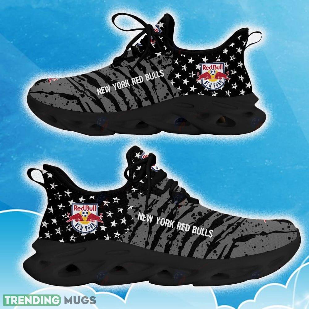 New York Red Bulls Black New Chunky Shoes Camo Logo Printed For Men And Women Gift Fans Max Soul Sneakers - New York Red Bulls Clunky Sneakers Photo 1 New York Red Bulls Black New Chunky Shoes Camo Logo Printed For Men And Women Gift Fans Max Soul Sneakers - New York Red Bulls Clunky Sneakers Photo 1