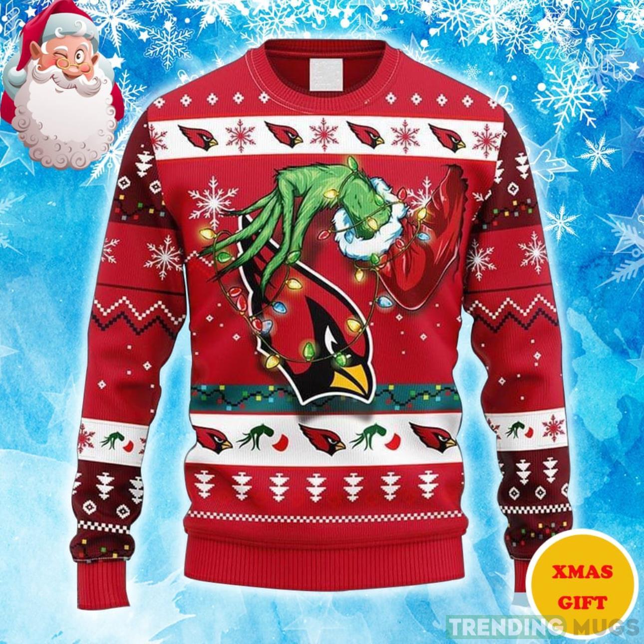 NFL Arizona Cardinals Grinch Christmas AOP Sweater Product Photo 1 NFL Arizona Cardinals Grinch Christmas AOP Sweater Product Photo 1
