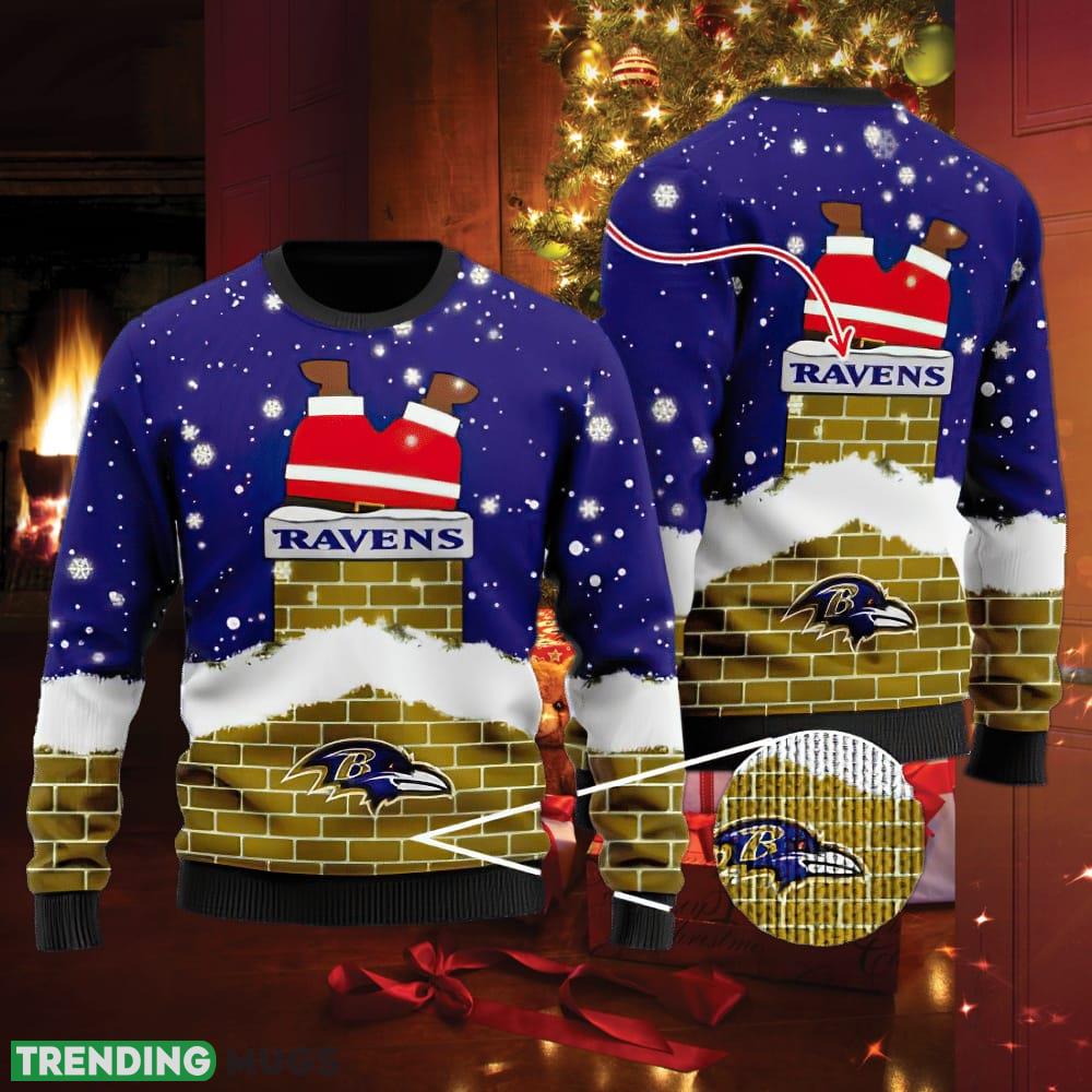NFL Baltimore Ravens Ugly Christmas Sweater Icicle Custom Name - NFL Baltimore Ravens Ugly Christmas Sweater Icicle Custom Name