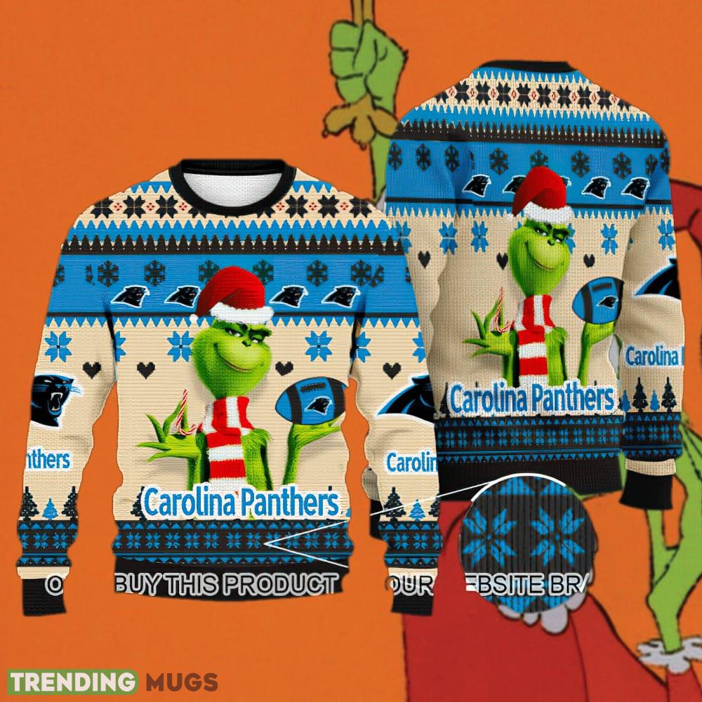NFL Carolina PanthSan Francisco 49ers Grinch Cool Knitted Christmas Sweater Trend - NFL Carolina PanthSan Francisco 49ers Grinch Cool Knitted Christmas Sweater Trend