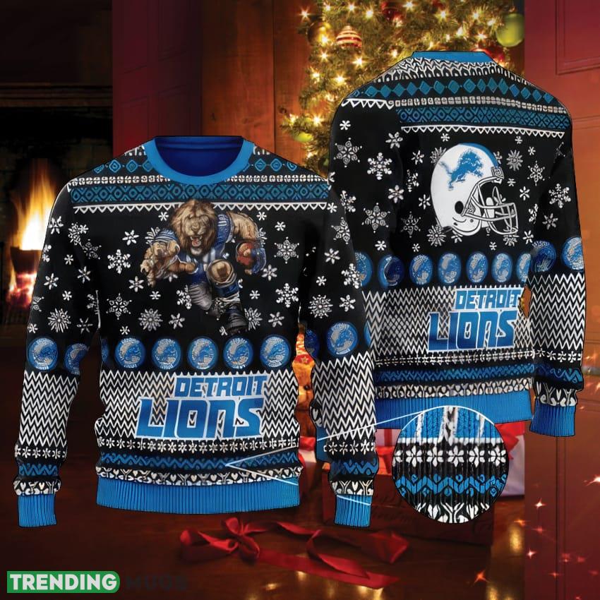 NFL Detroit Lions Ugly Christmas Sweater Snowdrift - NFL Detroit Lions Ugly Christmas Sweater Snowdrift