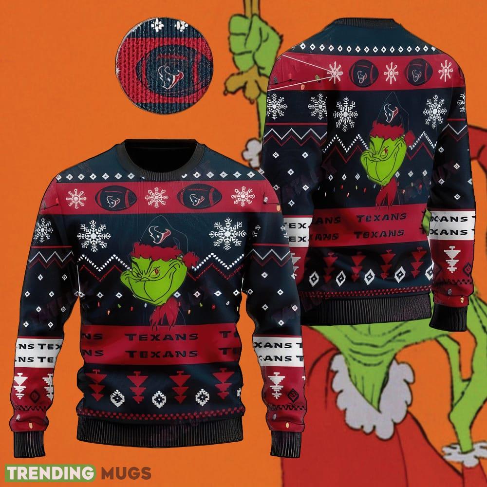 NFL Houston Texans Grinch Cool Ugly Christmas 3D Sweater Festive - NFL Houston Texans Grinch Cool Ugly Christmas 3D Sweater Festive NFL Houston Texans Grinch Cool Ugly Christmas 3D Sweater Festive - NFL Houston Texans Grinch Cool Ugly Christmas 3D Sweater Festive