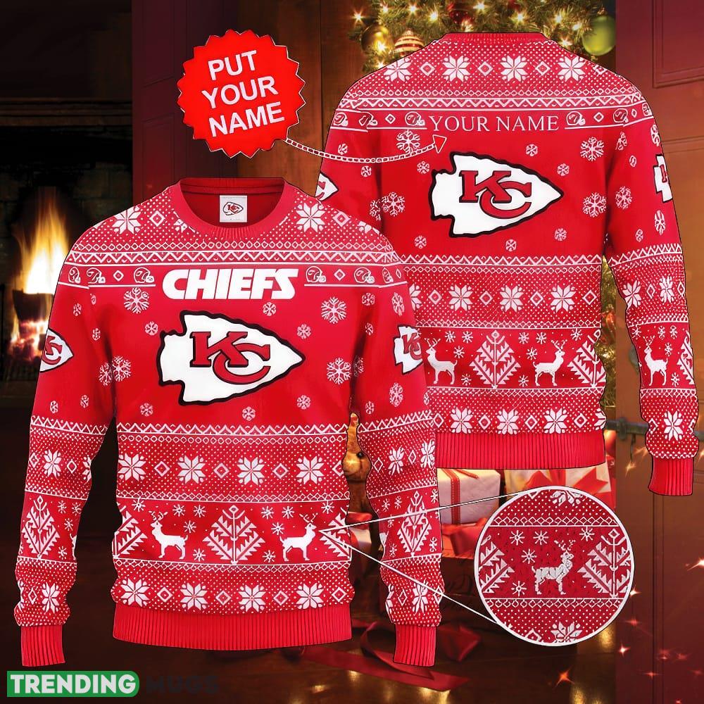 NFL Kansas City Chiefs Knitted Christmas Sweater Winterlude Custom Name - NFL Kansas City Chiefs Knitted Christmas Sweater Winterlude Custom Name NFL Kansas City Chiefs Knitted Christmas Sweater Winterlude Custom Name - NFL Kansas City Chiefs Knitted Christmas Sweater Winterlude Custom Name