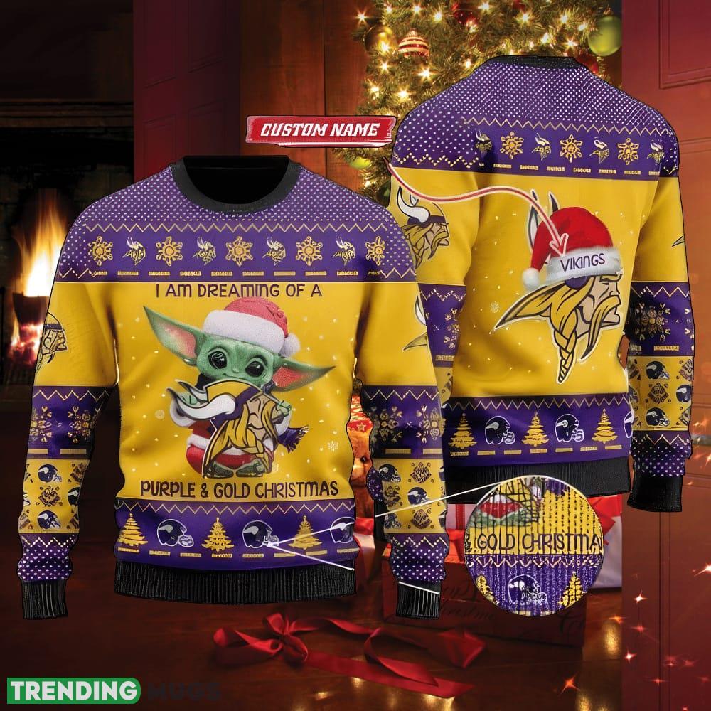NFL Minnesota Vikings Knitted Christmas Sweater Sled Custom Name - NFL Minnesota Vikings Knitted Christmas Sweater Sled Custom Name NFL Minnesota Vikings Knitted Christmas Sweater Sled Custom Name - NFL Minnesota Vikings Knitted Christmas Sweater Sled Custom Name