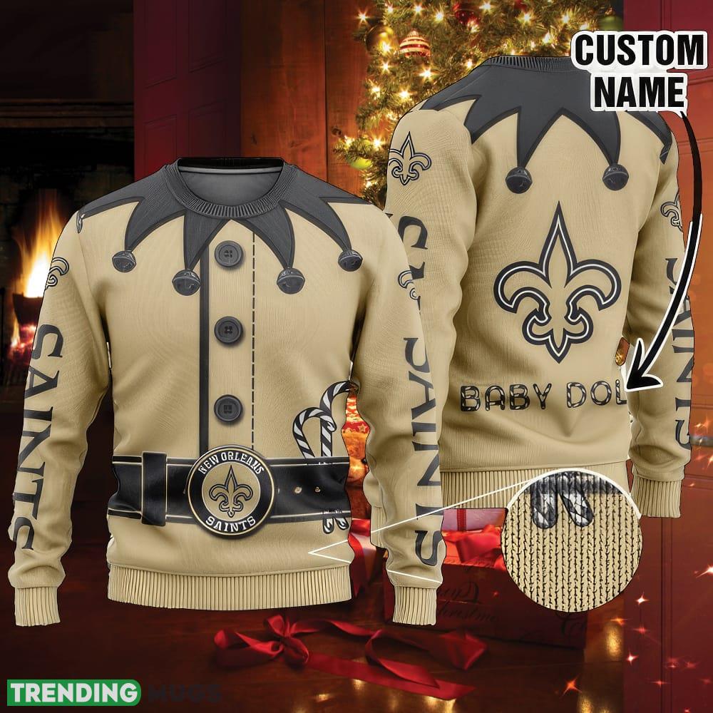 NFL New Orleans Saints Ugly Christmas Sweater Northern Custom Name - NFL New Orleans Saints Ugly Christmas Sweater Northern Custom Name NFL New Orleans Saints Ugly Christmas Sweater Northern Custom Name - NFL New Orleans Saints Ugly Christmas Sweater Northern Custom Name