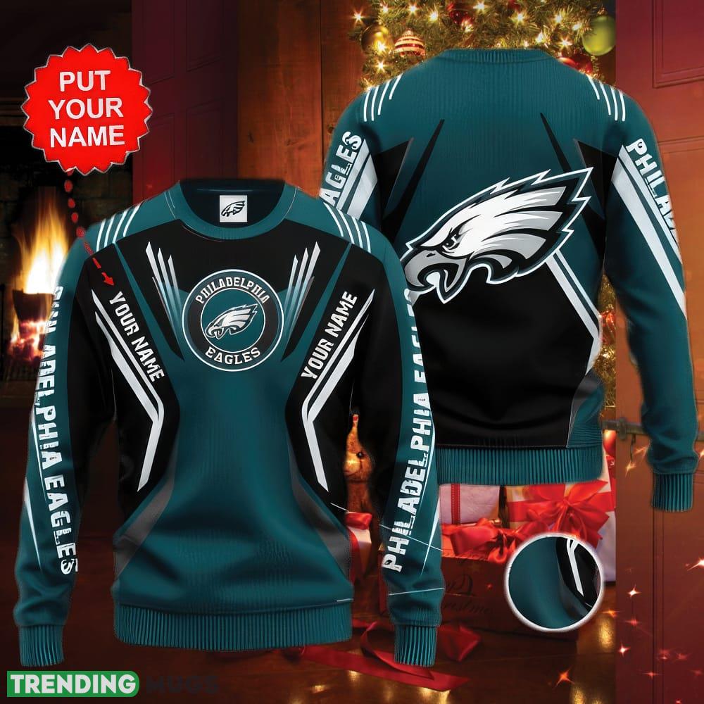 NFL Philadelphia Eagles Ugly Christmas 3D Sweater Angelic Custom Name - NFL Philadelphia Eagles Ugly Christmas 3D Sweater Angelic Custom Name NFL Philadelphia Eagles Ugly Christmas 3D Sweater Angelic Custom Name - NFL Philadelphia Eagles Ugly Christmas 3D Sweater Angelic Custom Name