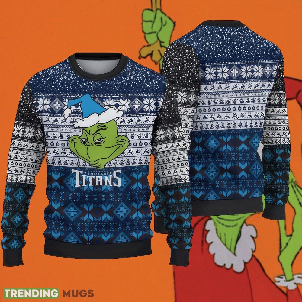 NFL Tennessee Titans Grinch Cool Ugly Christmas 3D Sweater Neckline - NFL Tennessee Titans Grinch Cool Ugly Christmas 3D Sweater Neckline NFL Tennessee Titans Grinch Cool Ugly Christmas 3D Sweater Neckline - NFL Tennessee Titans Grinch Cool Ugly Christmas 3D Sweater Neckline