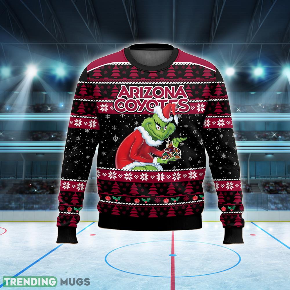 NHL Arizona Coyotes Grinch Logo Funny Xmas Knitted Sweater For Men And Women 3D Sweater NHL Arizona Coyotes Grinch Logo Funny Xmas Knitted Sweater For Men And Women 3D Sweater