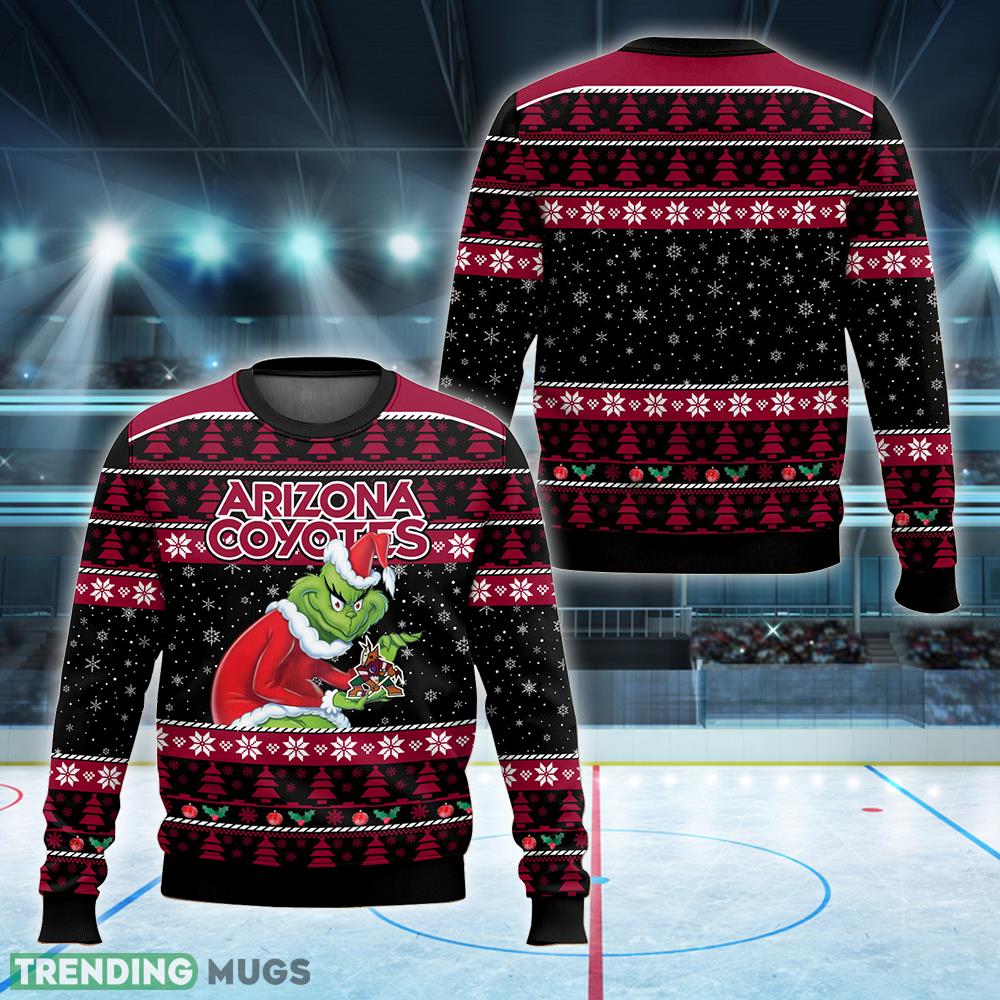 NHL Arizona Coyotes Grinch Logo Funny Xmas Knitted Sweater For Men And Women - NHL Arizona Coyotes Grinch New Style 2023 Ugly Christmas Sweater For Men And Women Photo 1 NHL Arizona Coyotes Grinch Logo Funny Xmas Knitted Sweater For Men And Women - NHL Arizona Coyotes Grinch New Style 2023 Ugly Christmas Sweater For Men And Women Photo 1